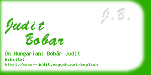 judit bobar business card